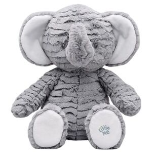 Little Me Elephant Plush Toy Kids Grey Textured Ribbed Softie L49799 NWT